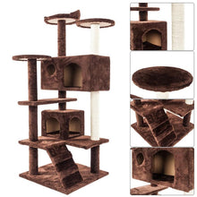 Load image into Gallery viewer, Cat Kitten Scratching Post Toy Solid Sisal Rope Plush Cat Climb Trees Cat Toy Pet Cat Tower Climbing Frame
