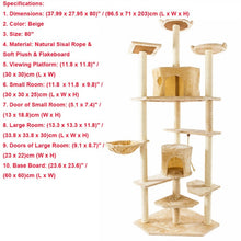 Load image into Gallery viewer, Cat Kitten Scratching Post Toy Solid Sisal Rope Plush Cat Climb Trees Cat Toy Pet Cat Tower Climbing Frame
