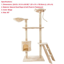 Load image into Gallery viewer, Cat Kitten Scratching Post Toy Solid Sisal Rope Plush Cat Climb Trees Cat Toy Pet Cat Tower Climbing Frame
