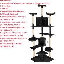 Load image into Gallery viewer, Cat Kitten Scratching Post Toy Solid Sisal Rope Plush Cat Climb Trees Cat Toy Pet Cat Tower Climbing Frame
