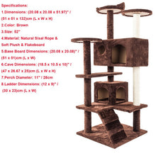 Load image into Gallery viewer, Cat Kitten Scratching Post Toy Solid Sisal Rope Plush Cat Climb Trees Cat Toy Pet Cat Tower Climbing Frame
