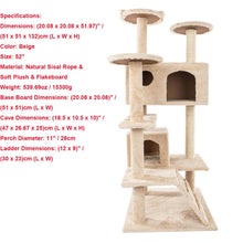 Load image into Gallery viewer, Cat Kitten Scratching Post Toy Solid Sisal Rope Plush Cat Climb Trees Cat Toy Pet Cat Tower Climbing Frame
