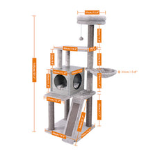 Load image into Gallery viewer, wholesale Cat'S Tree Scratcher Tower Condo Furniture Scratch Post Cat Jumping Toy with Ladder Kitten Pet House Hammock With Ball
