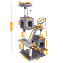 Load image into Gallery viewer, wholesale Cat'S Tree Scratcher Tower Condo Furniture Scratch Post Cat Jumping Toy with Ladder Kitten Pet House Hammock With Ball
